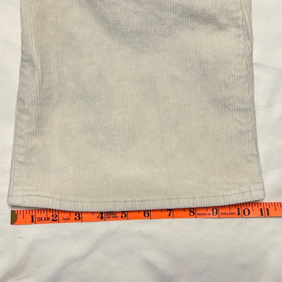 Levi’s Premium 70s High Flare Corduroy Pants Women’s 28 Ivory Cream High Waisted - Picture 14 of 14